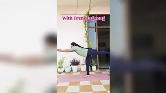 With trending song #Stretching #forward #dailyyogapractice #yogajaipur