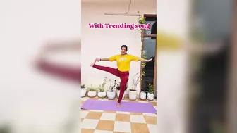 With trending song #Stretching #forward #dailyyogapractice #yogajaipur