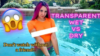 Wet Vs Dry (4K) Transparent Bikini Try on Haul