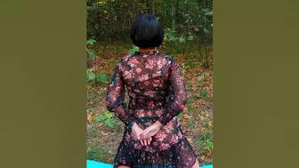 Yoga in nature from Evelina in a dress #yoga