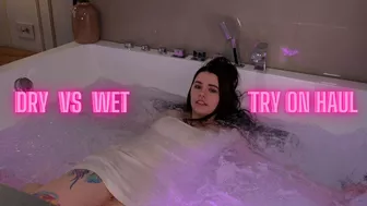 Dry vs Wet |Try On Haul In Bath| 4K| Cutie Eliza