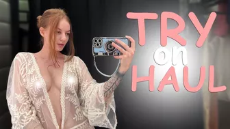 [4K] Transparent Clothes In Dressing Room | Try on Haul with Lady A