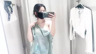 See-Through Try On Haul at Mall | Transparent & Mesh Trend | No Bra| #asian