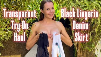 [4K] Transparent Black Lingerie Try-On Haul | Elena's Fashion Reviews