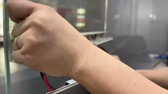 The installation of flexible transparent screens