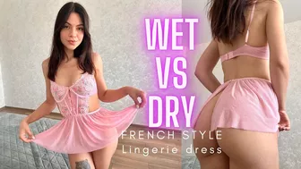 Dry vs Wet Challenge | Pink French Romantic Style Corset Lingerie Dress Haul