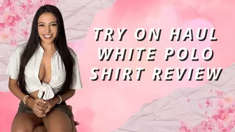 White Polo Shirt Try on Haul 2024 [4k]