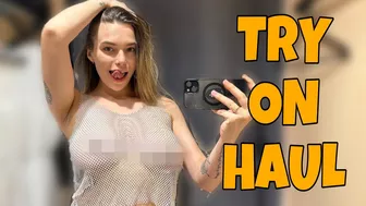 [4K] TRANSPARENT SUPER SHEER - Try On Haul with MIRROR View | Natural Body