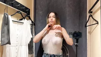 [4K] TRANSPARENT SUPER SHEER - Try On Haul with MIRROR View | Natural Body