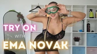 [4K] TRANSPARENT NEON PINK LINGERIE | TRY ON - HAUL | EMA NOVAK