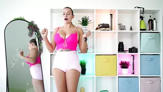 [4K] TRANSPARENT NEON PINK LINGERIE | TRY ON - HAUL | EMA NOVAK