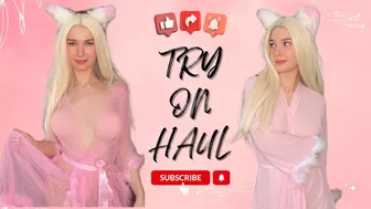 [4K] TRANSPARENT Lingerie Try On Haul | See-Through No Bra