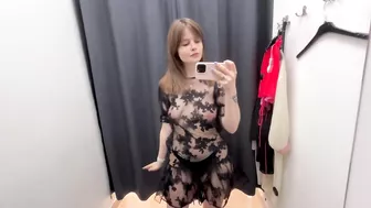 4K TRANSPARENT Try-On Haul 2024 | Transparent Dress Challenge | See-Through Fashion