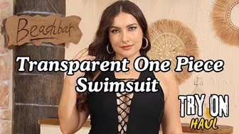 4K Transparent Lingerie Try On Haul ???? Women One Piece Swimsuit ????