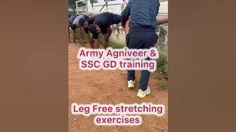 Army Agniveer and ssc gd training | legs free stretching exercises | 9493434907