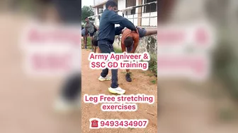 Army Agniveer and ssc gd training | legs free stretching exercises | 9493434907