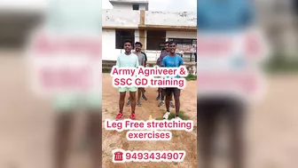 Army Agniveer and ssc gd training | legs free stretching exercises | 9493434907