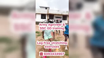 Army Agniveer and ssc gd training | legs free stretching exercises | 9493434907