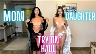 4K Transparent Lingerie Try on Haul | SeeThrough Fabric | No Bra Trend।