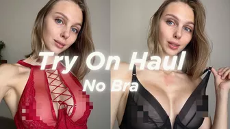 4K Transparent Try On Haul | TRANSPARENT Lingerie | See Through and No Bra (2024)