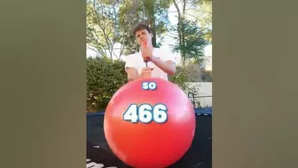 How many pumps does it take for a yoga ball to explode?