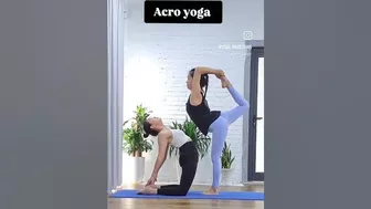 Acro yoga class //flexibility//advance posture #fitness #motivation #virashorts #yogaroutine #viral