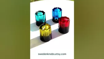 ????Amazing knobs - Popular Transparent Resin Knobs with Opaque Black Base - Sweden Knobs