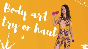 [4K Housewife] Cleaning the TV with a body art | Try On Haul