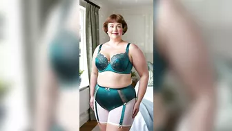 Curvy British AI Model 'Elara Rose' Stuns in Bold Modern Lingerie | AI Fashion Short #shorts