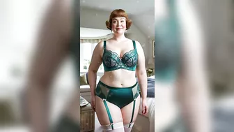 Curvy British AI Model 'Elara Rose' Stuns in Bold Modern Lingerie | AI Fashion Short #shorts