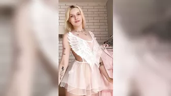 [4K] TRANSPARENT Sheer ANGELIC DRESS | ONE PIECE TRY-ON HAUL | Natural Petite Body #шортс #body