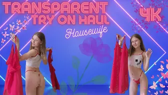 4K TRANSPARENT TRY ON HAUL Housewife LOOKS| VIBRANT RED TANK DRESS | CASUAL & CHIC OUTFIT