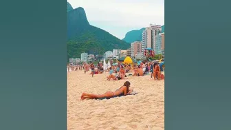 ☀️ ⛱️ Beautiful Cariocas in Bikinis on Rio's Most Charming Beach, Brazil #shorts #beach #summer