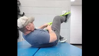 Stretching knee after it was replaced