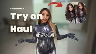 TRY ON HAUL - Sophie Rain Spiderman Costume Tiktok - 4K