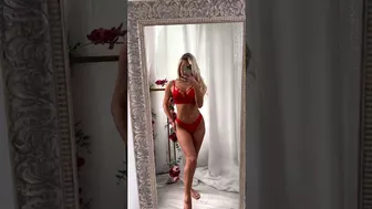 [4K] Try On Gorgeous Red Lingerie ????♥️???????? #fashion #outfitinspo #lingerie