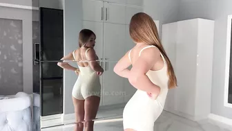 4K Transparent Fashion Try-On | No Bra Style with Mirror View