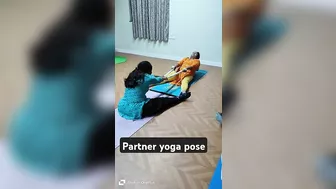 Partner yoga pose... #zumba #yoga #reels #viral #shortvideos #partneryoga